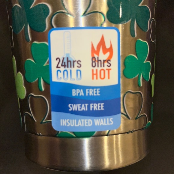 Aluminum Tumbler shamrock decoration - Picture 3 of 4